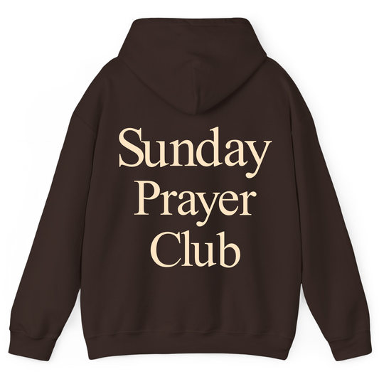 Sunday Prayer Club Hoodie (Brown/Cream)