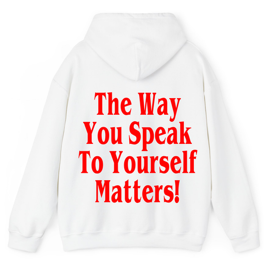 Good Thoughts Hoodie (White/Red)